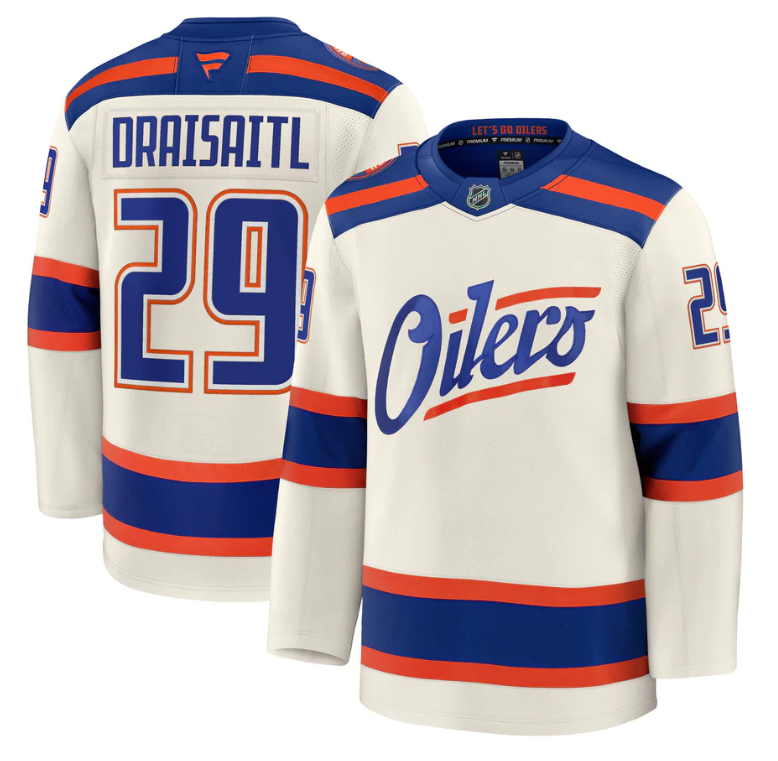 Men Edmonton Oilers #29 Draisaitl white 2025 NHL jersey